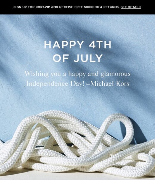 Michal Cors 4th of July Campaign Example