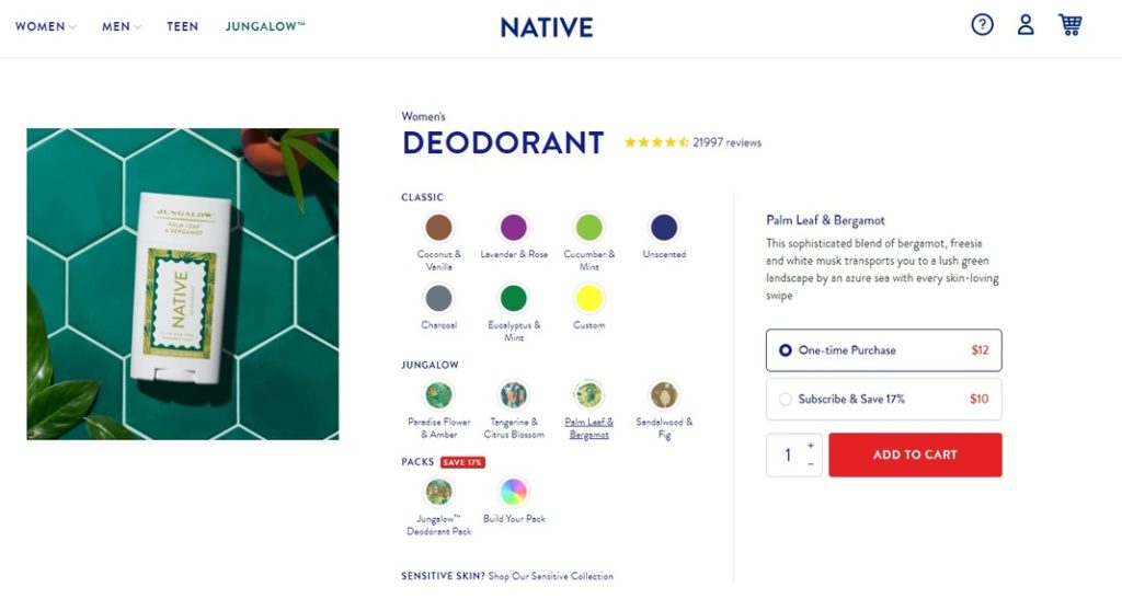native online store upsell campaign example